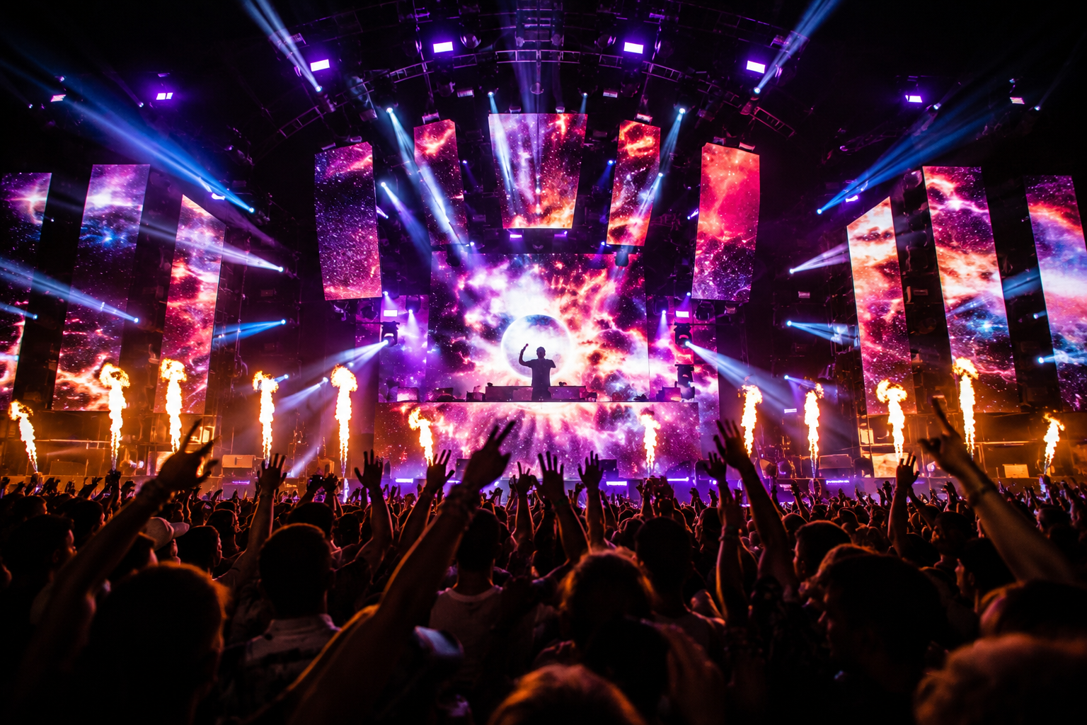 Main stage under the lights